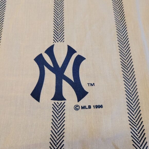 NEW YORK YANKEES Curtain Set 4 Panels 2 Valance VTG 1996 Decorative MLB RARE - Picture 5 of 16